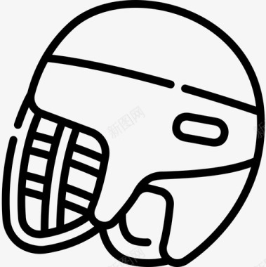 冰球头盔冬季运动22直线型图标图标