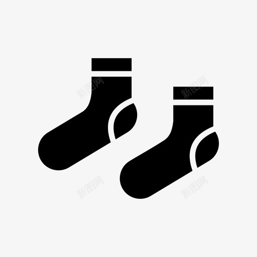 袜子衣服时装图标svg_新图网 https://ixintu.com 时装 脚 衣服 袜子