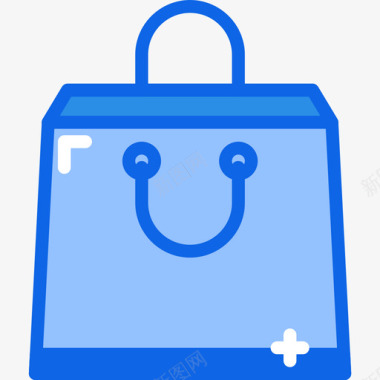 购物袋电子商务130蓝色图标图标