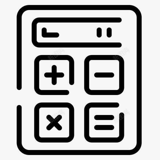 计算器文具和办公室8线性图标svg_新图网 https://ixintu.com 办公室 文具 线性 计算器