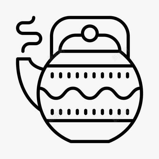 茶壶古董传家宝图标svg_新图网 https://ixintu.com 传家宝 古董 复古 老式 茶壶