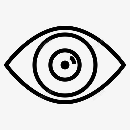 眼睛解剖学器官图标svg_新图网 https://ixintu.com 器官 器官捐献 眼睛 视力 视野 解剖学