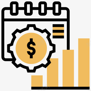 收入经济5黄影图标图标
