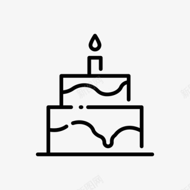 生日蛋糕糖果7直系图标图标