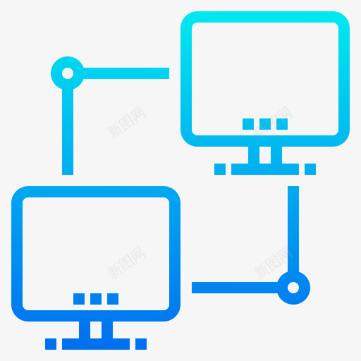 连接计算机和网络3梯度图标svg_新图网 https://ixintu.com 梯度 网络 计算机 连接