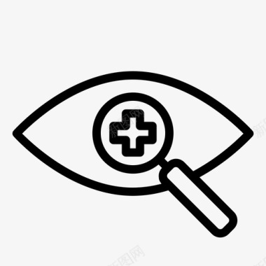 眼睛健康检查检查保健图标图标