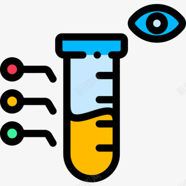 试管分析14线性颜色图标图标