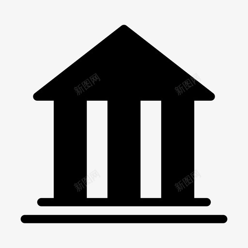 银行大楼商业图标svg_新图网 https://ixintu.com 业务线字形48px 储蓄 商业 大楼 金融 银行