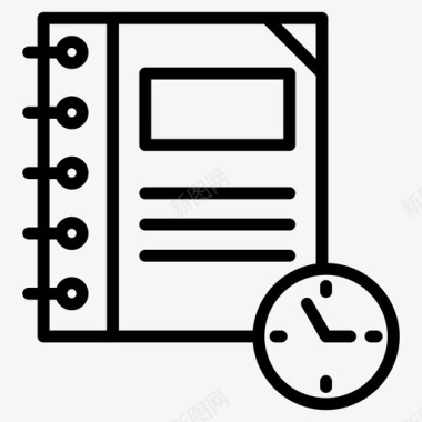笔记本截止日期日记文具图标图标