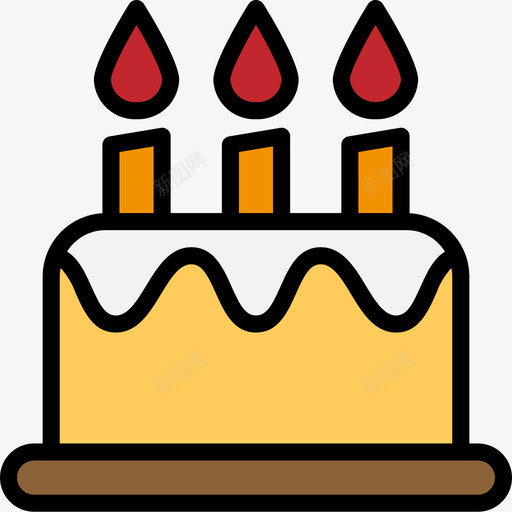 生日蛋糕圣诞节200线性颜色图标svg_新图网 https://ixintu.com 圣诞节200 生日蛋糕 线性颜色
