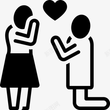 求婚订婚浪漫图标图标