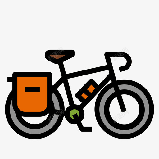 旅游自行车28线性颜色图标svg_新图网 https://ixintu.com 旅游 线性颜色 自行车28