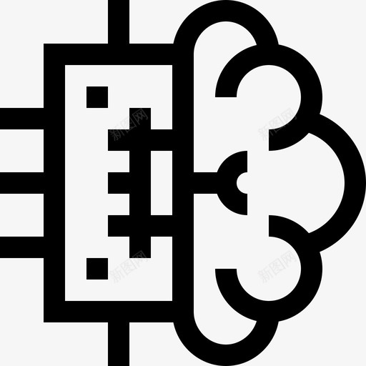 线性脑机器人学图标svg_新图网 https://ixintu.com 机器人学 线性