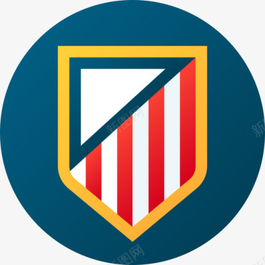 马德里竞技足球盾牌5梯度图标图标