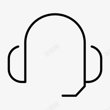 客户服务耳机支持图标图标