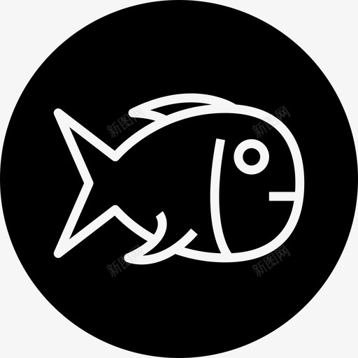 鱼食物海鲜图标svg_新图网 https://ixintu.com 徽章 海鲜 食品 食物 饮料