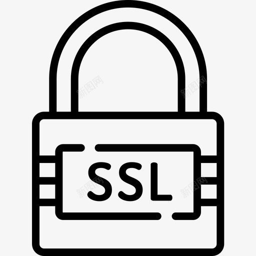 Ssl保护安全5线性图标svg_新图网 https://ixintu.com Ssl 保护 安全 线性