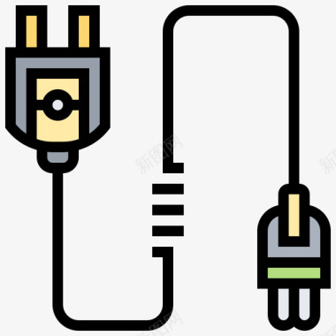 插头连接器类型线型颜色图标图标