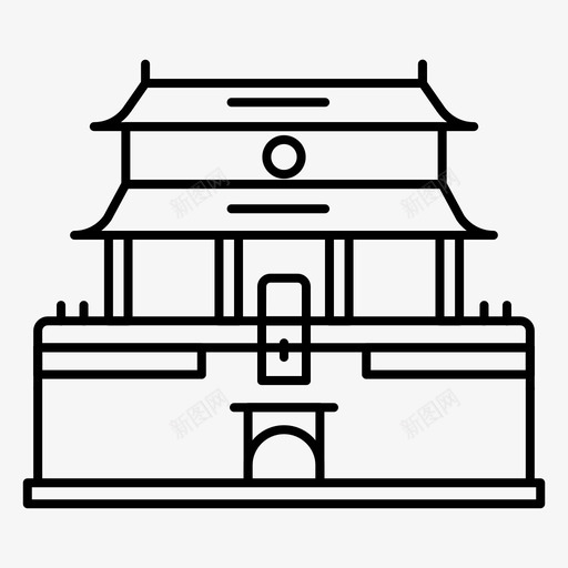 首尔韩国宝塔图标svg_新图网 https://ixintu.com 城市 宝塔 宫殿 目的地 纪念碑 韩国 首尔
