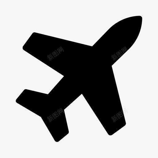飞行空中客车飞机图标svg_新图网 https://ixintu.com 旅行 旅行路线和字形 空中客车 运输 飞机 飞行