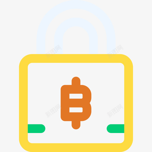 挂锁比特币83线性颜色图标svg_新图网 https://ixintu.com 挂锁 比特 线性 颜色