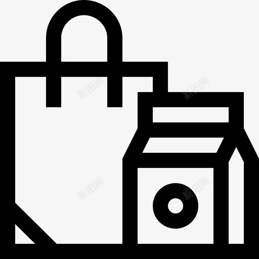 购物袋零售24线性图标svg_新图网 https://ixintu.com 线性 购物袋 零售