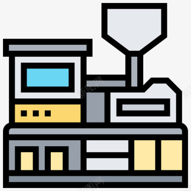 机械工业过程23线性颜色图标图标