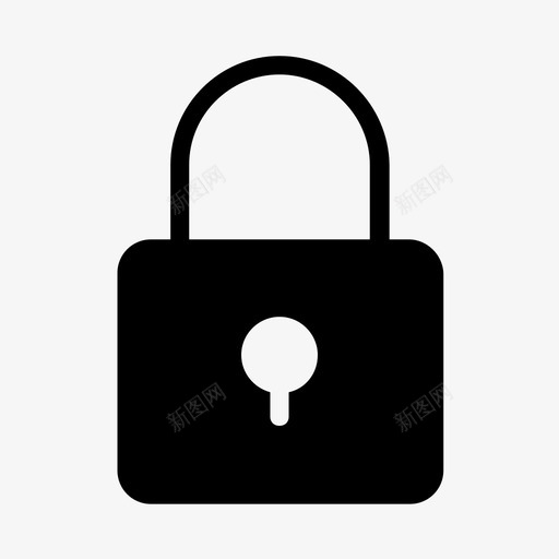 锁定专用保护图标svg_新图网 https://ixintu.com 专用 保护 图标 字形 安全 网络 通信线路 锁定