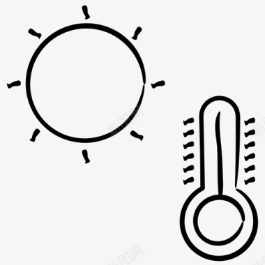 夏季炎热晴朗图标图标