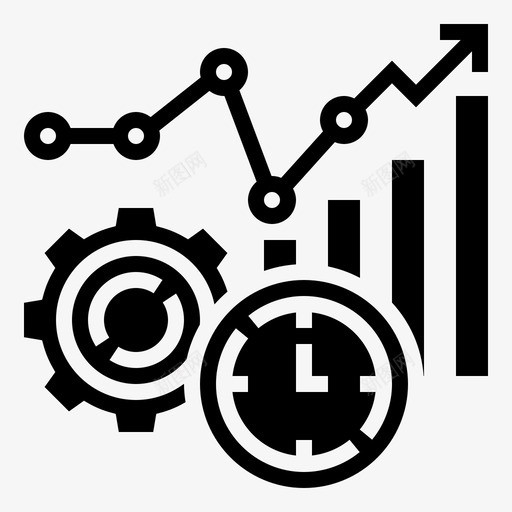 效率分析数据图标svg_新图网 https://ixintu.com 信息 分析 图示 效率 数据 时间管理
