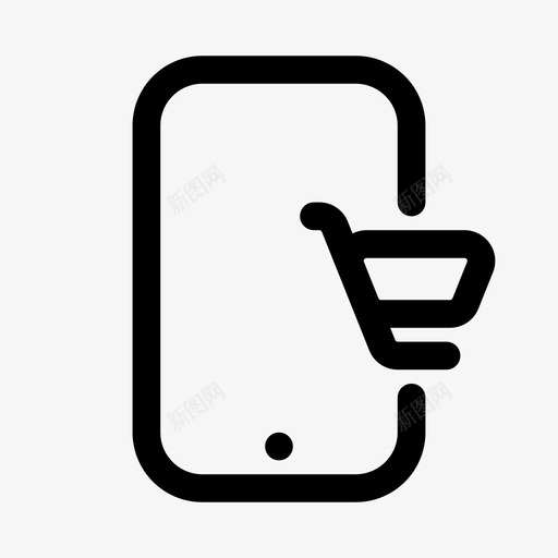 移动购物购买屏幕互动图标svg_新图网 https://ixintu.com 互动 屏幕 移动 购买 购物