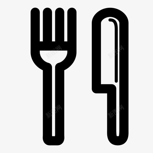 餐厅餐具餐车图标svg_新图网 https://ixintu.com 刀 叉子 随机加粗 餐具 餐厅 餐车