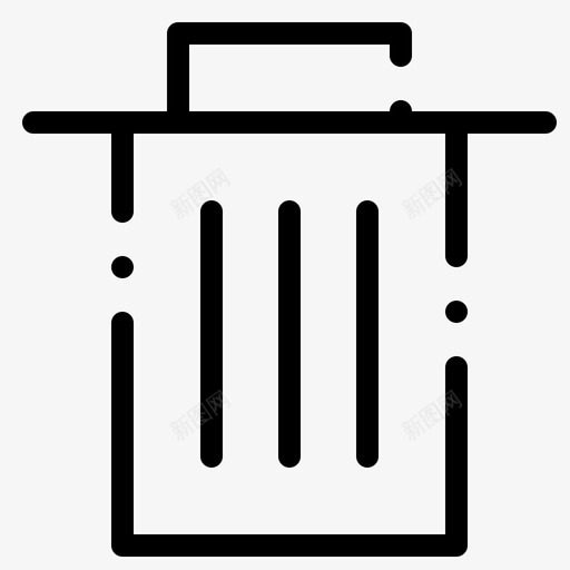 删除界面垃圾桶图标svg_新图网 https://ixintu.com 删除 垃圾桶 用户 用户界面虚线 界面