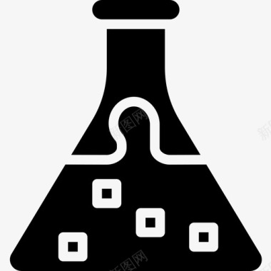 化学占星术和符号学固体图标图标