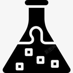 化学占星术和符号学固体图标图标