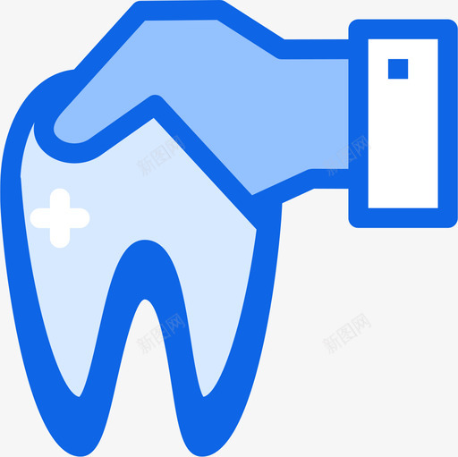 牙齿牙齿13蓝色图标svg_新图网 https://ixintu.com 牙齿 牙齿13 蓝色