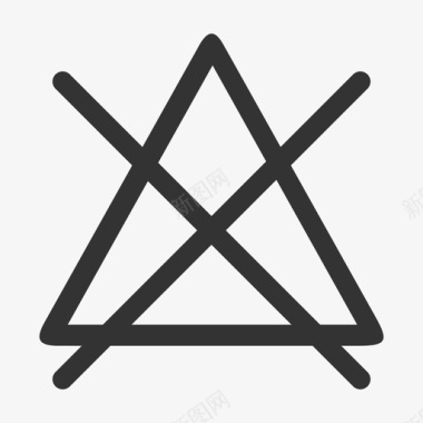 不可漂白图标