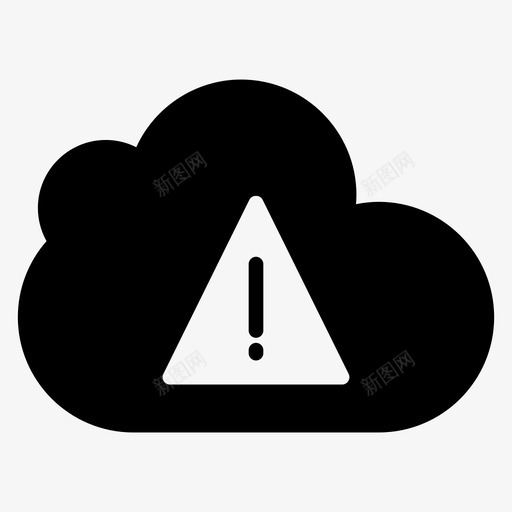 警告云警报数据库图标svg_新图网 https://ixintu.com 基本设置线字形 数据库 符号 警告云 警报