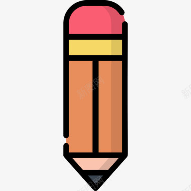 铅笔教育206线颜色图标图标