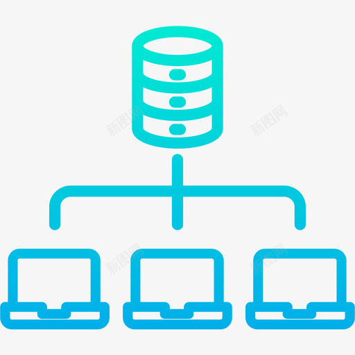 网络网络托管35梯度图标svg_新图网 https://ixintu.com 托管 梯度 网络