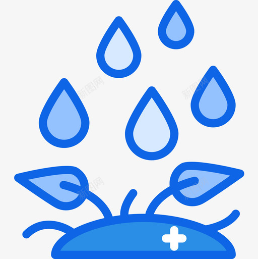 雨水生态161蓝色图标svg_新图网 https://ixintu.com 生态 蓝色 雨水