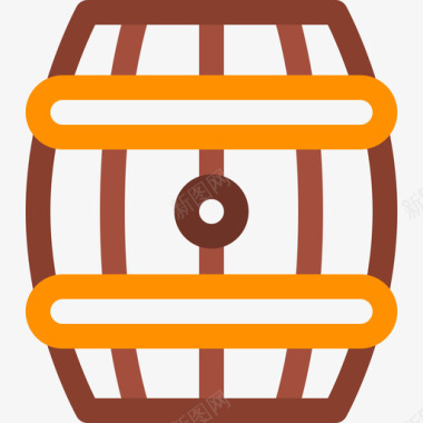 桶装啤酒30线性颜色图标图标