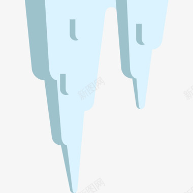 冰柱冬季43平坦图标图标