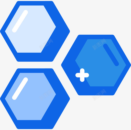 细胞科学82蓝色图标svg_新图网 https://ixintu.com 科学82 细胞 蓝色