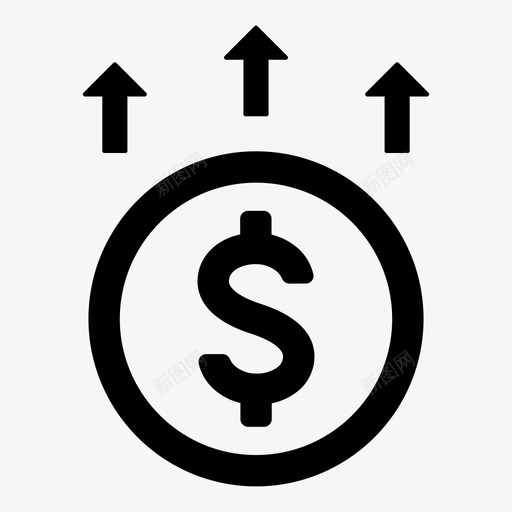 利润业务图表图标svg_新图网 https://ixintu.com 业务 利润 图表 增加 收入 美元 销售