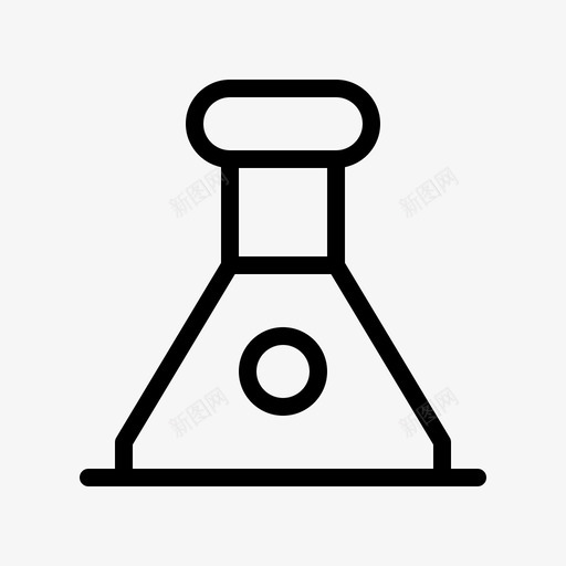 烧瓶生物学11线性图标svg_新图网 https://ixintu.com 烧瓶 生物学 线性