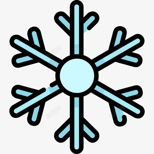 雪花冬季运动24线性颜色图标svg_新图网 https://ixintu.com 冬季运动 线性 雪花 颜色