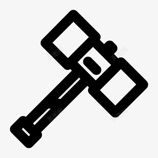 锤子游戏rpg图标svg_新图网 https://ixintu.com rpg 工具 武器 游戏 锤子