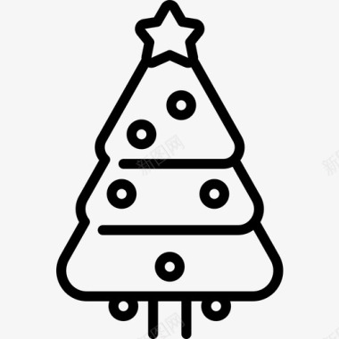圣诞树圣诞201直线型图标图标