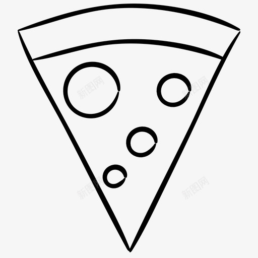 披萨食物手绘图标svg_新图网 https://ixintu.com 图标 手绘 披萨 食物